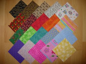 20 coupons  patchwork multicolores
