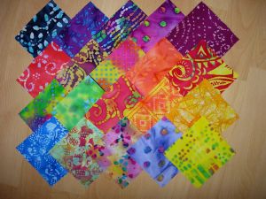 lot de 20 coupons patchwork batiks