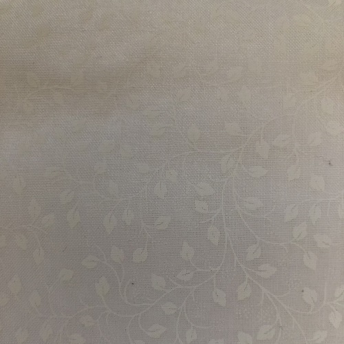 Tissu Makower petites feuilles – Tons sur Tons blanc  – Collection Essentials