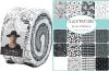 Jelly Roll Moda Illustrations  - 40 Bandes de Tissus Patchwork noir et blanc