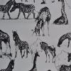 Tissu Simili Cuir motif Girafes et zèbres  